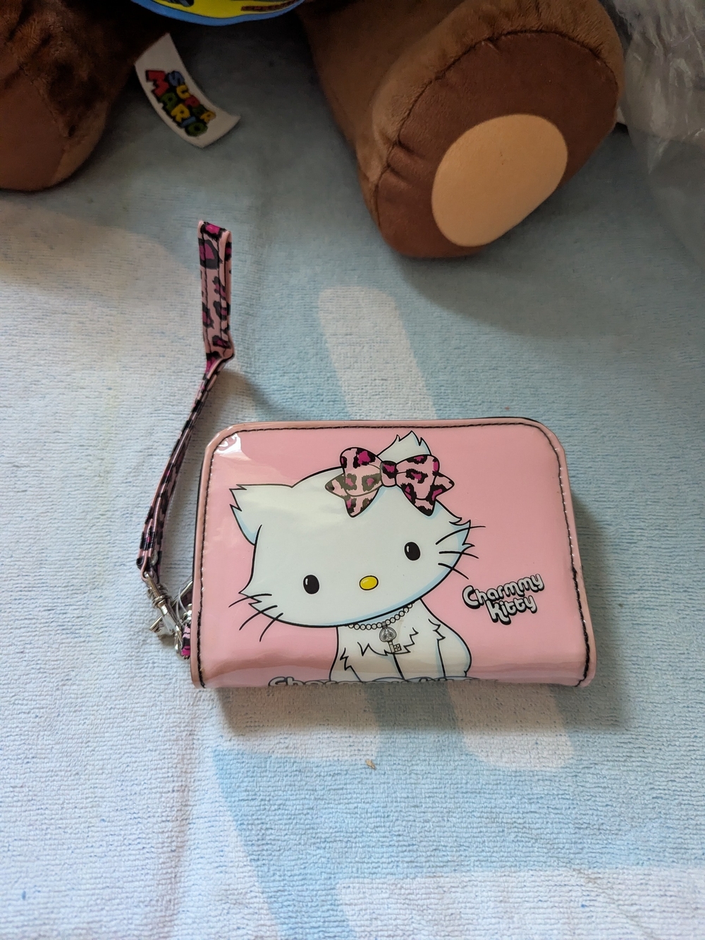 Hello Kitty Charmmy Kitty Wallet Pink Leopard